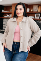 My Best Offer Quilted Texture Shacket - Charming Charlie