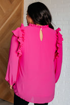 My Good Graces Ruffled Top - Charming Charlie