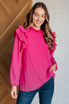 My Good Graces Ruffled Top - Charming Charlie