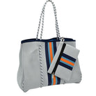 Multi Stylish Neoprene Tote Bag with Purse, Add something special to your outfit! It comes with a useful pouch that will help you to keep your daily handy items on the go. This fashionable bag will be your new favorite accessory. Ideal for parties, events, & holidays, pair these tote bags with any ensemble for a polished look. Versatile enough for carrying through the week. Ultra lightweight to carry around all day.