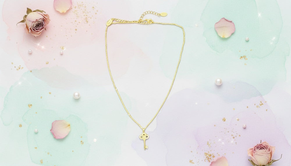 Golden Key Pendant Necklace - Charming Charlie