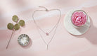 Layered Silver Necklace with Charm - Charming Charlie