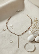 Brown Beads with Silver Accent Necklace - Charming Charlie