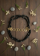 Black Stone Luxe Chain Necklace - Charming Charlie