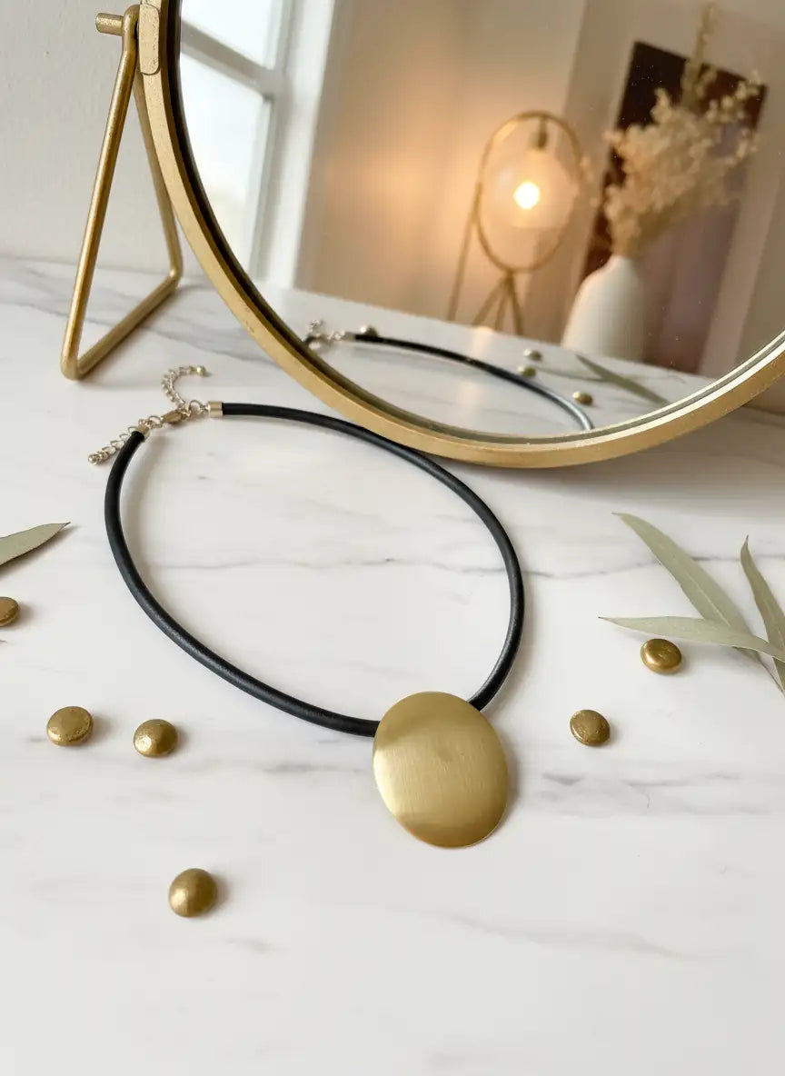 Golden Pebble Collar Necklace - Charming Charlie