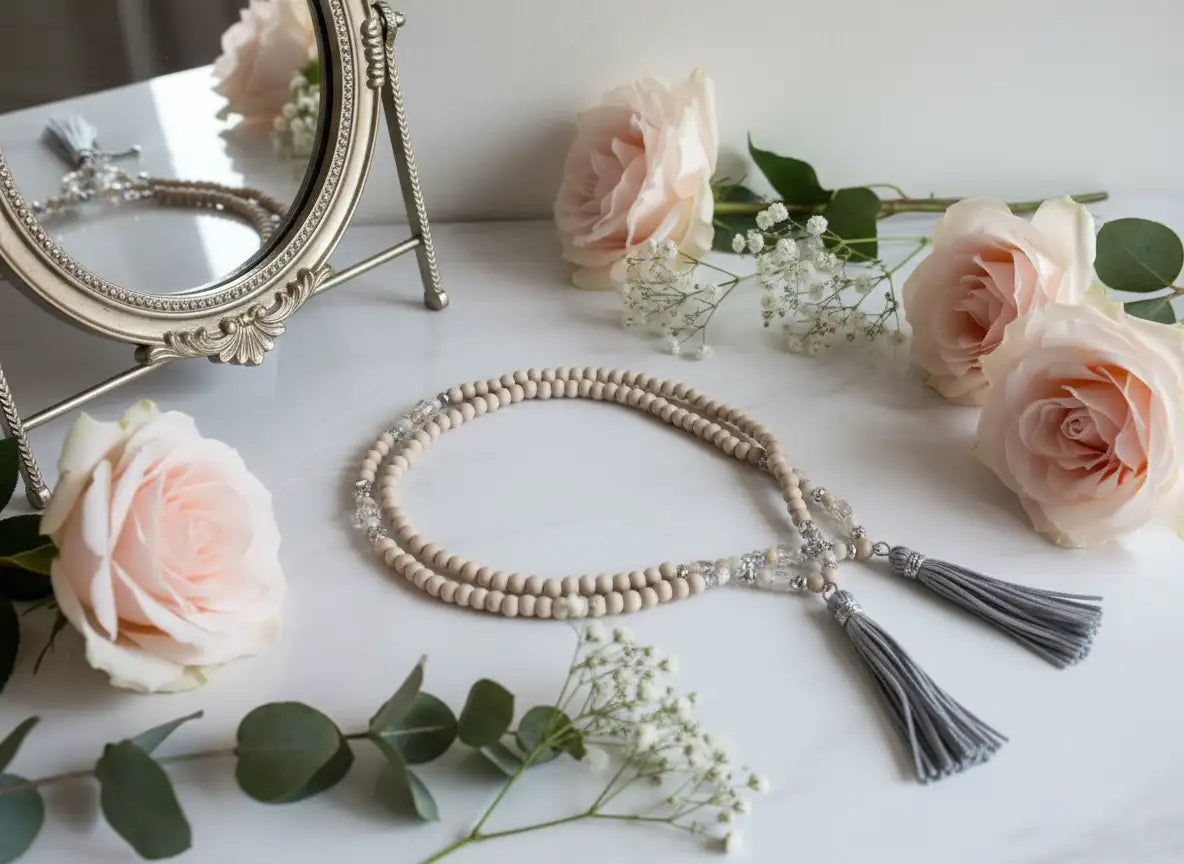 Ivory Romance Beaded Necklace - Charming Charlie