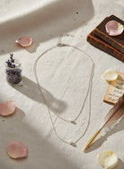 Silver Double Layered Pearl Drift Necklace - Charming Charlie