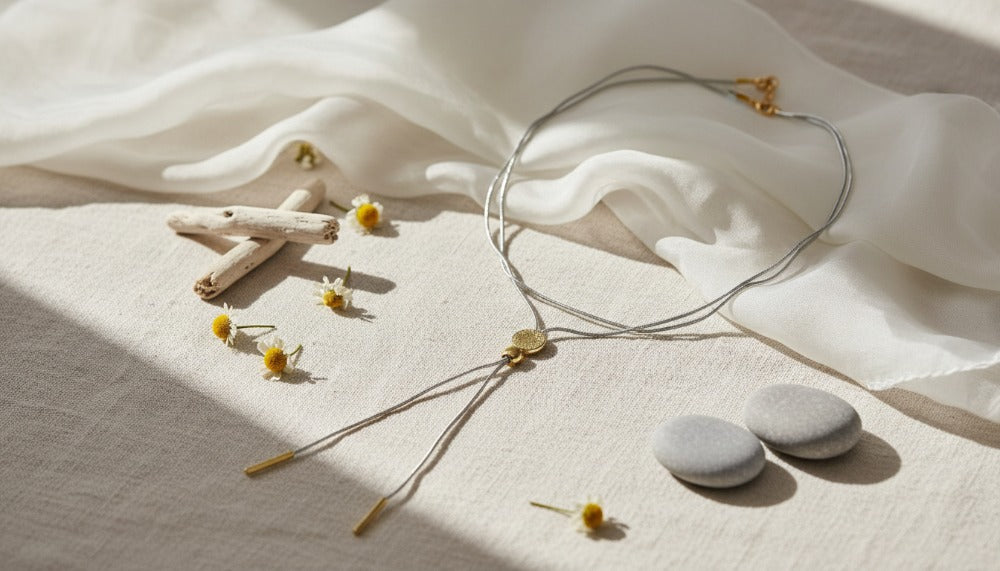 Gold Accent Luna Thread Necklace - Charming Charlie