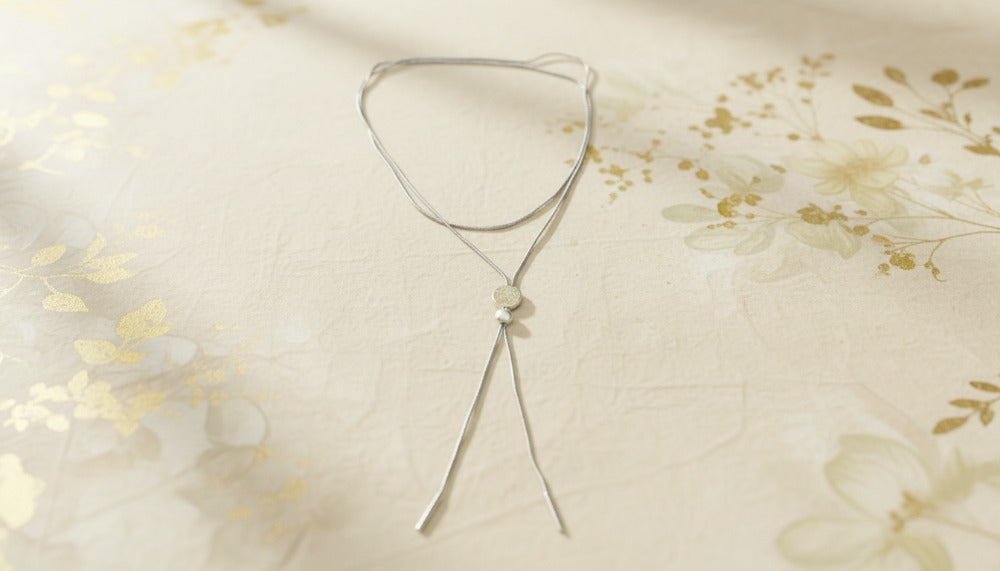Silver Accent Luna Thread Necklace - Charming Charlie