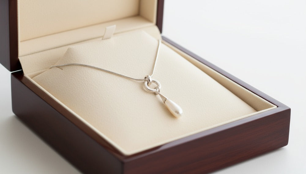 Pearl Teardrop Loop Necklace - Charming Charlie