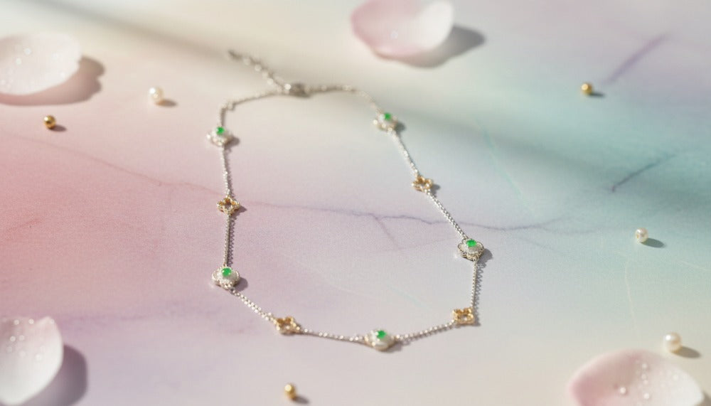 Silver and Green Gemstone Necklace - Charming Charlie
