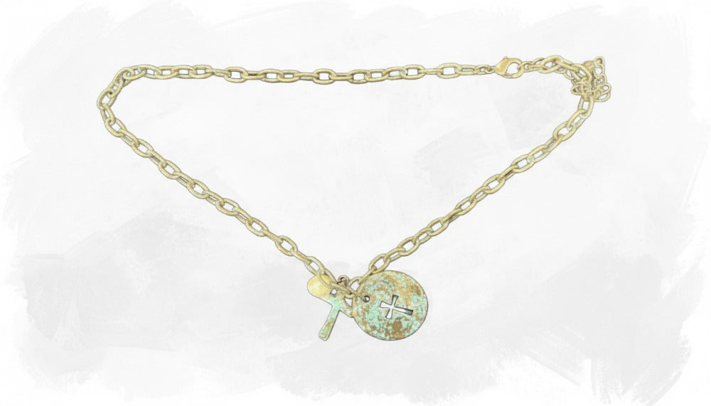 Antique Cross Necklace - Charming Charlie