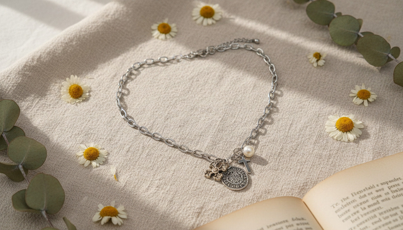 Silver-Tone Charm Necklace - Charming Charlie