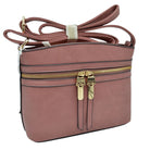 Zipper Detail Women's Crossbody Soft Faux Leather Bag - Charming Charlie