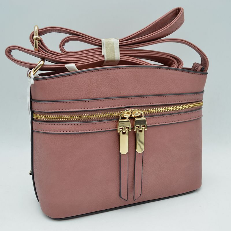 Zipper Detail Women’s Crossbody Soft Faux Leather Bag - Crossbody Bags