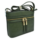 Zipper Detail Women's Crossbody Soft Faux Leather Bag - Charming Charlie