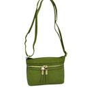 Zipper Detail Women's Crossbody Soft Faux Leather Bag - Charming Charlie