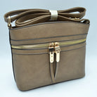 Zipper Detail Women's Crossbody Soft Faux Leather Bag - Charming Charlie