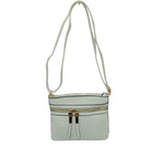 Zipper Detail Women's Crossbody Soft Faux Leather Bag - Charming Charlie