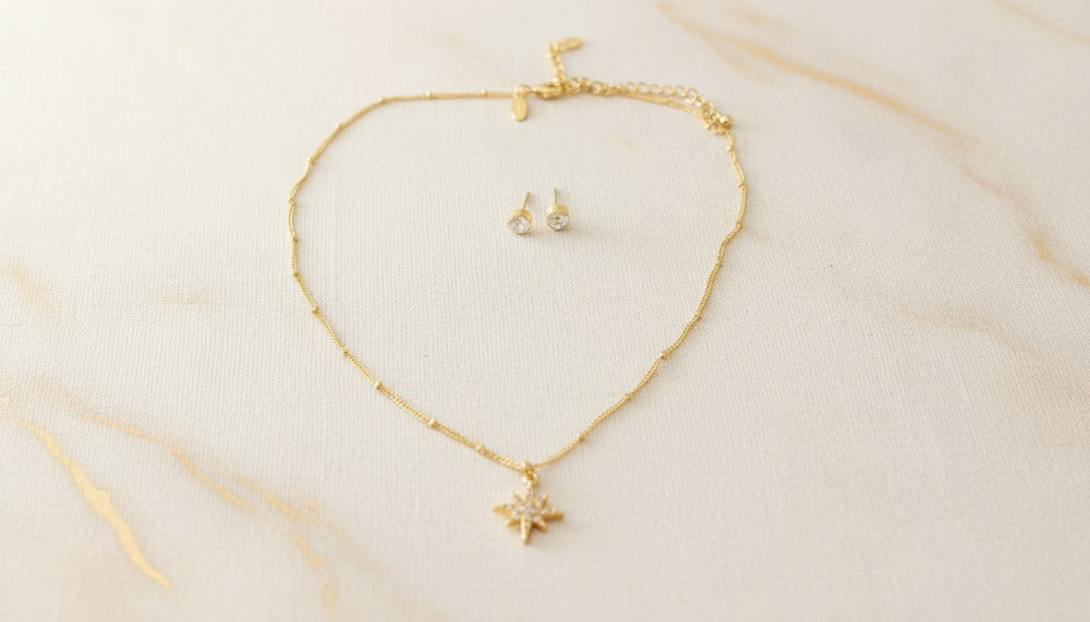 Gold Dreamscape Star Set Necklace - Charming Charlie