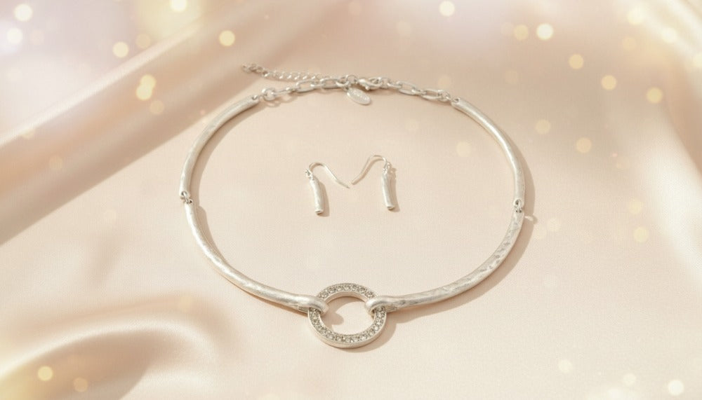Halo Harmony Silver Set Necklace - Charming Charlie