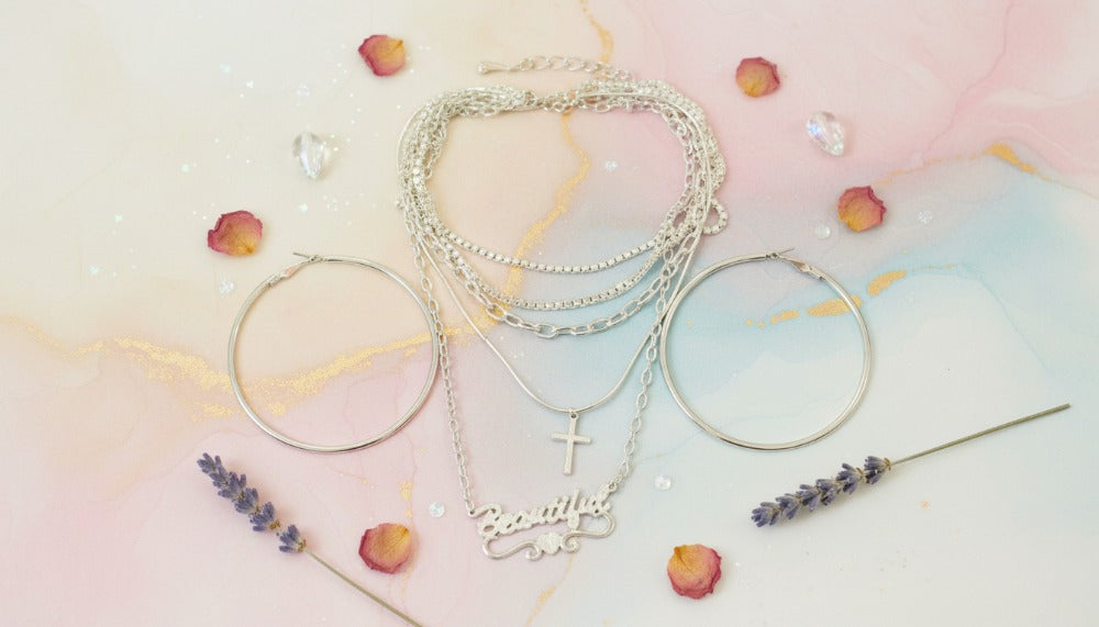 Chic Layered Silver Necklace Set - Charming Charlie