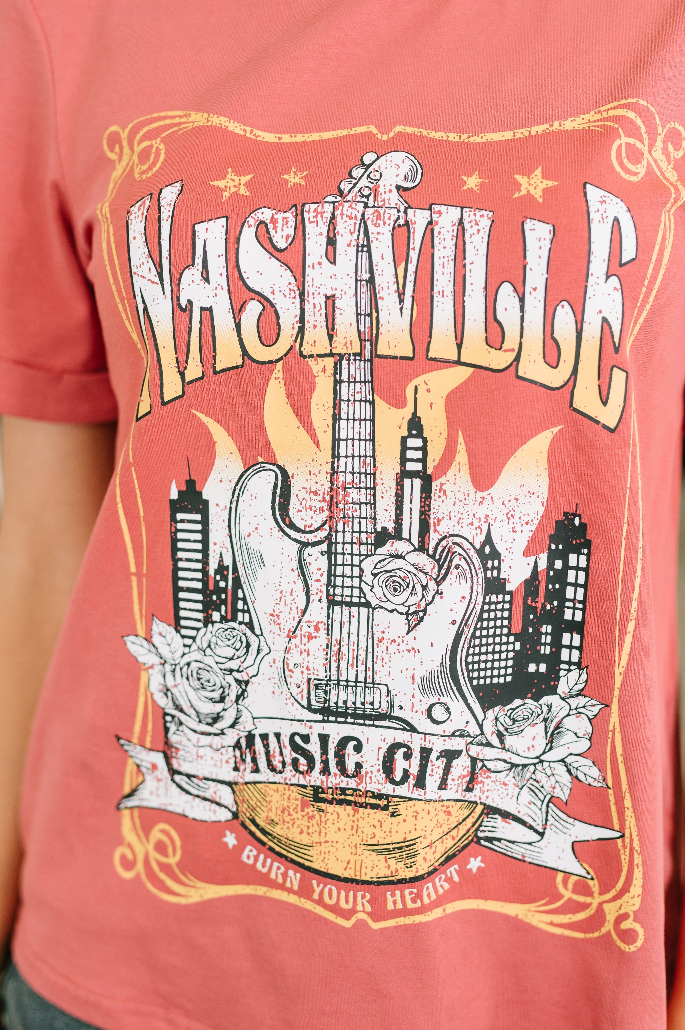 Nashville Music City Casual Graphic Tee - Charming Charlie