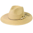 Natural C.C Shell And Pearl Trim Band Panama Sunhat, Keep your styles on even when you are relaxing at the pool or playing at the beach. Large, comfortable, and perfect for keeping the sun off of your face, neck, and shoulders. Perfect summer, beach accessory. Ideal for travelers who are on vacation or just spending some time in the great outdoors. A great sunhat can keep you cool and comfortable even when the sun is high in the sky.