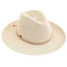 C.C Suede Lace Trim Band Panama Hat - Charming Charlie