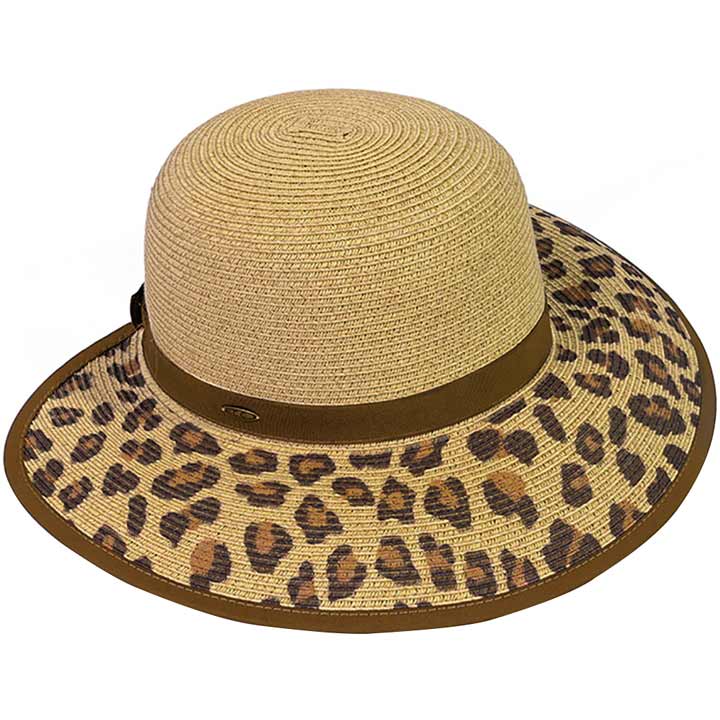 Natural C.C Trendy Leopard Wide Brim Straw Sun Hat, keep your styles on even when you are relaxing at the pool or playing at the beach. Large, comfortable, and perfect for keeping the sun off of your face, neck, and shoulders. Perfect gifts for Christmas, holidays, Valentine‚Äôs Day, or any meaningful special occasion.