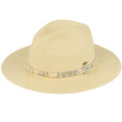Natural Natural C.C Gem Stone Trim Band Straw Panama Sunhat, Keep your styles on even when relaxing at the pool or playing at the beach. Large, comfortable, and perfect for keeping the sun off your face, neck, and shoulders. Perfect summer, beach accessory. Ideal for travelers who are on vacation or just spending some time in the great outdoors. A great sunhat can keep you cool and comfortable even when the sun is high in the sky.