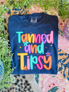 Tanned & Tipsy in Navy Graphic Tee - Charming Charlie