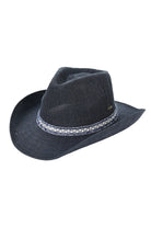 Navy C.C Cowboy Hat With Fringe Trim Bands features stylish fringe trim bands, adding a touch of western flair to any outfit. Made with quality materials, it offers both durability and fashion. Stay on trend and protected from the sun with this must-have accessory for any outdoor enthusiast.