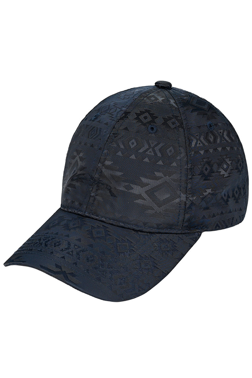 Navy C.C. South Western Pattern Baseball Cap is perfect for those looking to add a touch of style to their wardrobe. Made with a unique South Western pattern, this cap is both fashionable and functional. Stay protected from the sun while making a statement with this trendy accessory.