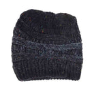 Navy Flecked Ombre CC Beanie Tail offers expert craftsmanship with its soft, flecked yarn that creates a subtle ombre effect. Designed to comfortably fit all head sizes, this beanie tail provides warmth while allowing the perfect ponytail or bun to peek through, combining practicality with style. Ideal for cooler days, it’s a functional accessory that seamlessly blends comfort with a modern, casual look. 