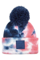 Navy Pink C C Tie Dye Kids Beanie With C C Rubber Patch And Yarn Pom, beautiful tie dye design with yarn pom makes it unique and keeps you standing out with perfect beauty. Wear throughout the winter and cold days to ensure absolute comfortability. Coordinate with any outfit to match the best with perfect warmth and coziness. It Comes in one size winter cap with a pom that fits most head sizes. Enjoy the winter in comfort!