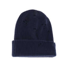 Navy Unisex Distressed C.C. Beanie combines timeless style with everyday comfort. Crafted with a soft, breathable fabric, its distressed finish adds a subtle vintage edge, making it a versatile accessory for any wardrobe. Designed to fit all head sizes comfortably, this beanie provides warmth without sacrificing breathability, ideal for layering in cooler weather or adding a casual touch to your look year-round. 