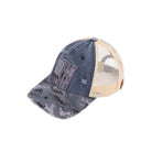 Navy C.C US FLAG MESH PONYCAP is perfect for those looking for a stylish, patriotic accessory. Made with breathable mesh and featuring an American flag patch, this ponytail cap is both functional and fashionable. Show off your American pride with this versatile and comfortable hat option.