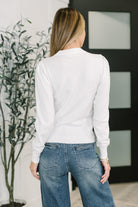 Necessary Closet Space Long Sleeve Top in White - Charming Charlie