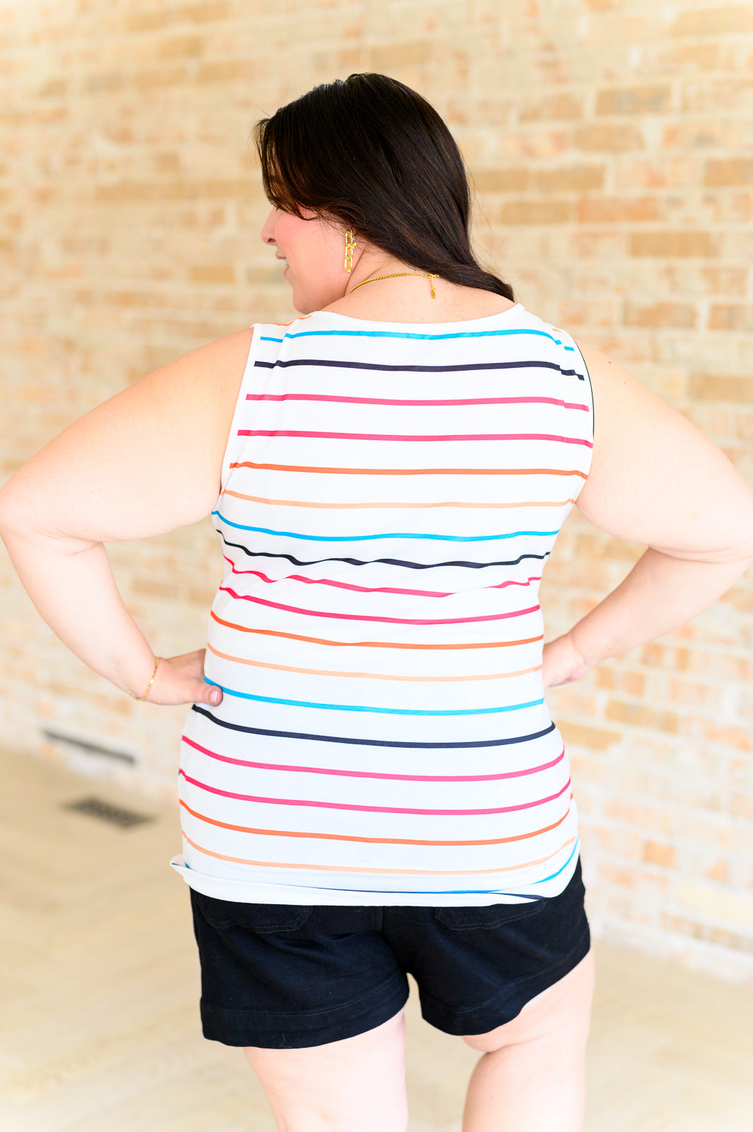 Need A Favor Colorful Henley Tank - Charming Charlie