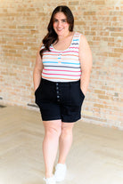 Need A Favor Colorful Henley Tank - Charming Charlie