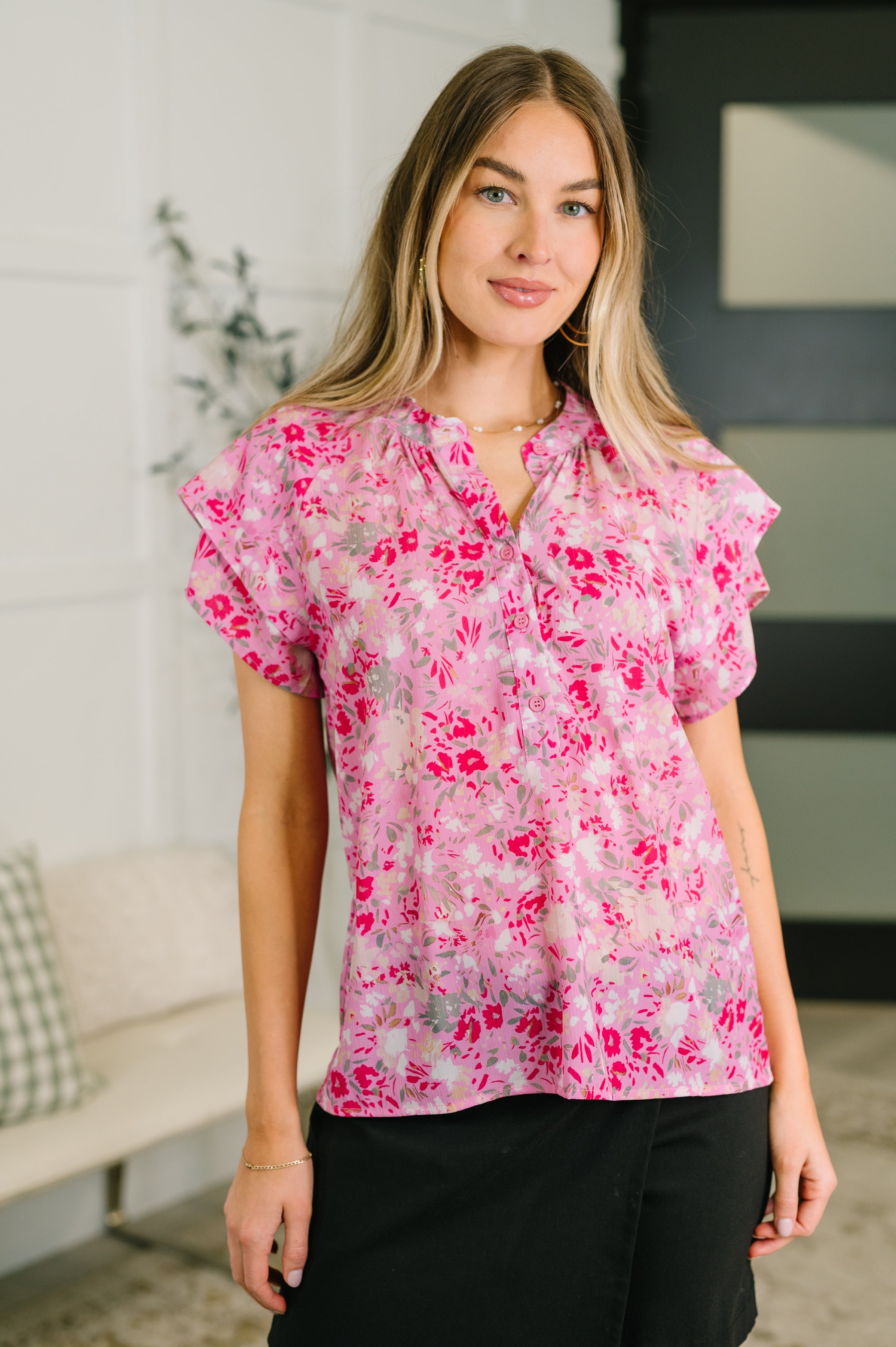 Need My Love Floral Blouse - Charming Charlie