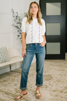 Need a Little Love Cable Knit Puff Sleeve Top - Charming Charlie
