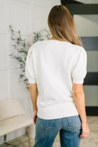 Need a Little Love Cable Knit Puff Sleeve Top - Charming Charlie