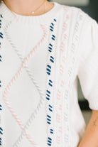 Need a Little Love Cable Knit Puff Sleeve Top - Charming Charlie