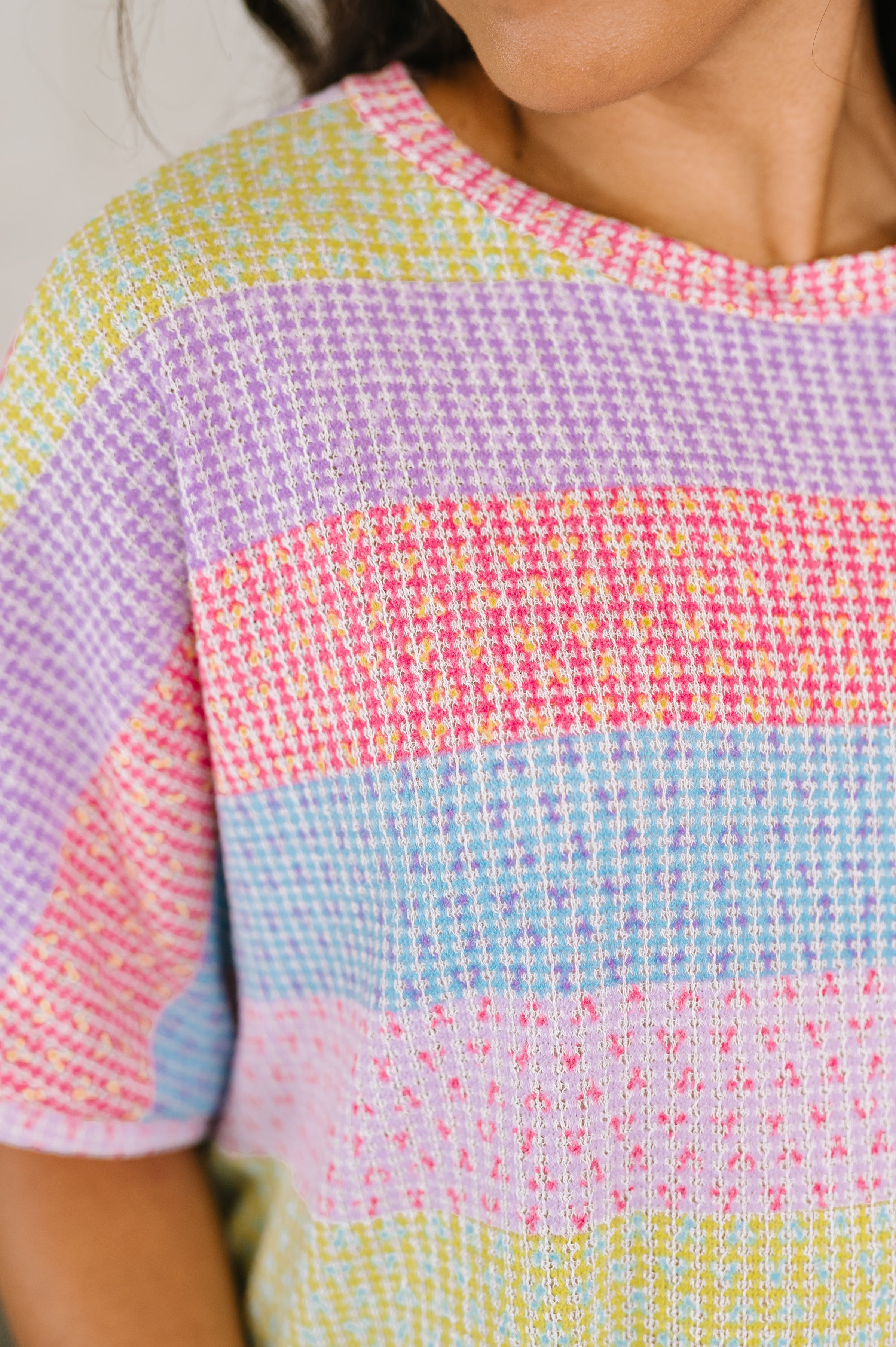 Never Been So Sure Textured Top - Charming Charlie