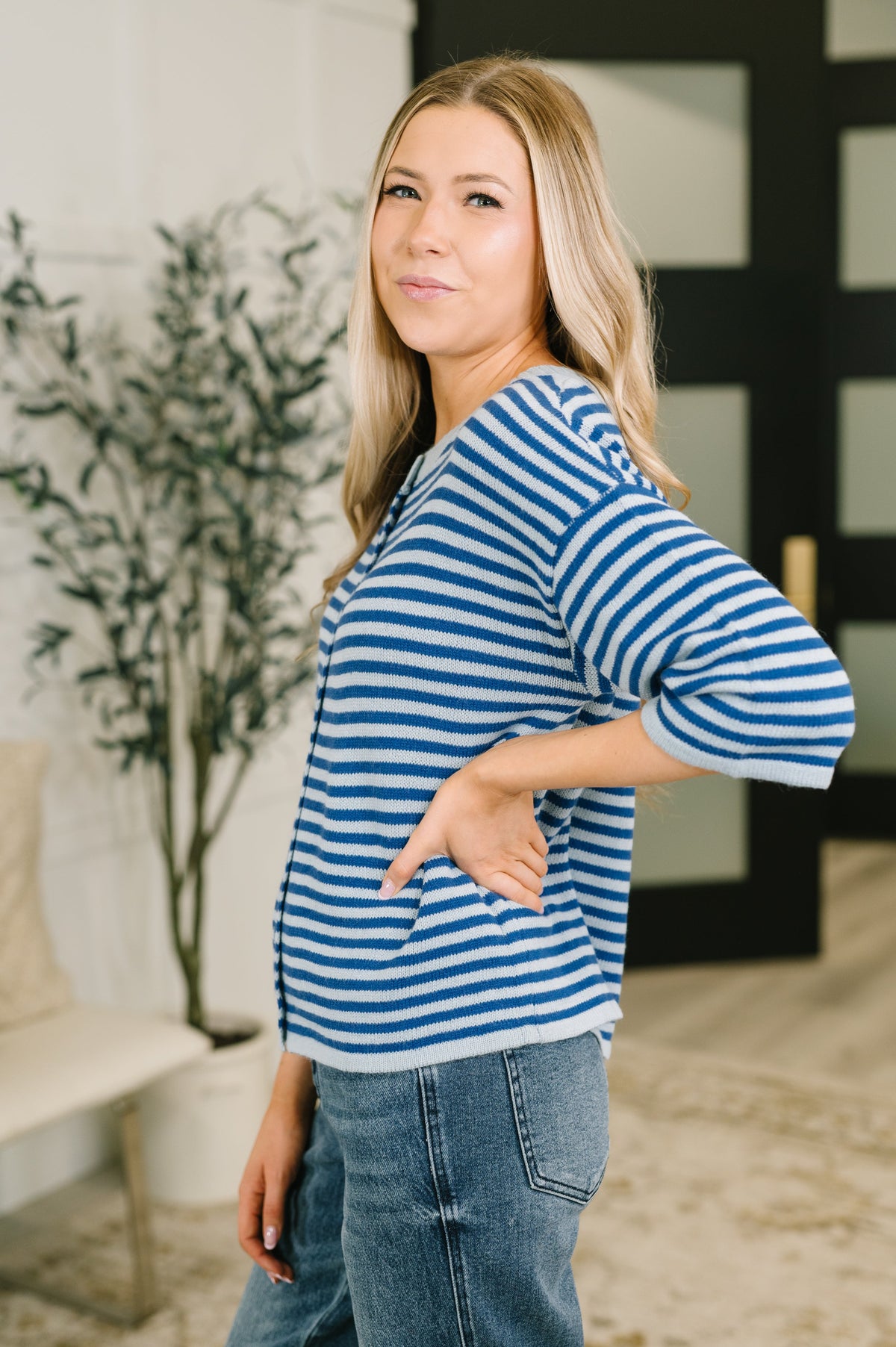 Never Let Me Down Brushed Button Down Cardigan - Charming Charlie