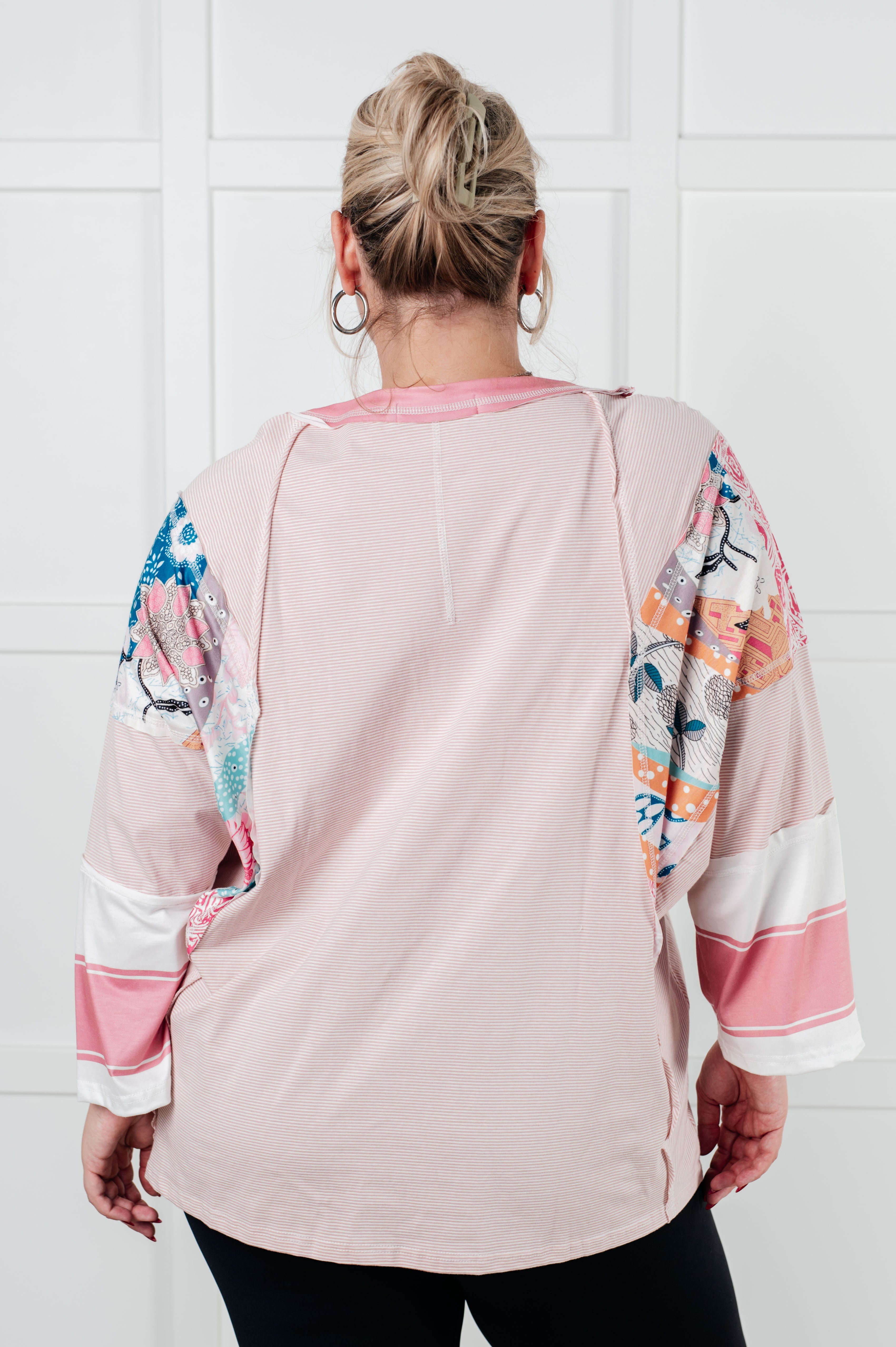 New Chapter Floral Color Block Patchwork Top - Charming Charlie