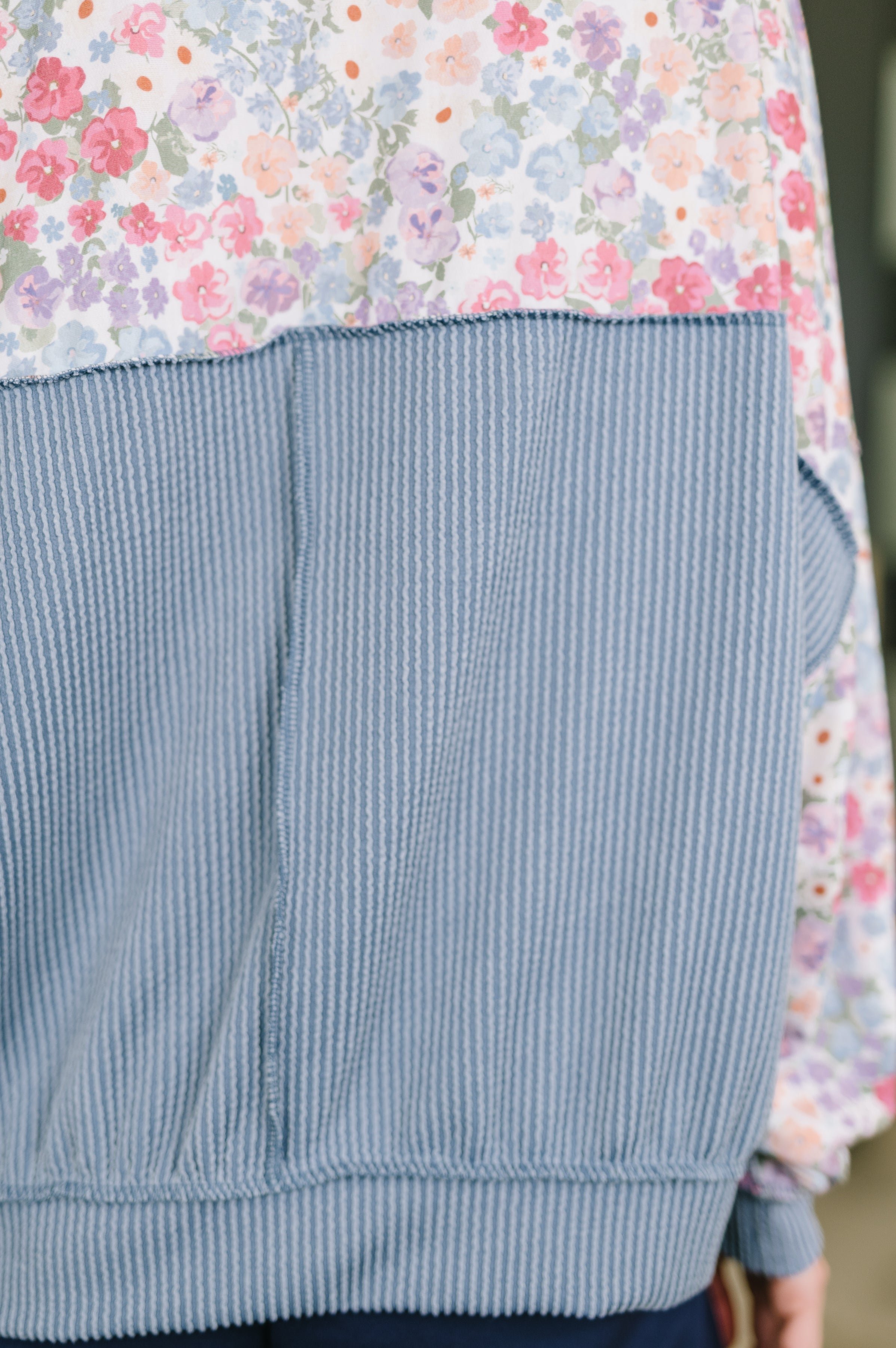 New Opportunities Drop Shoulder Floral Pullover - Charming Charlie