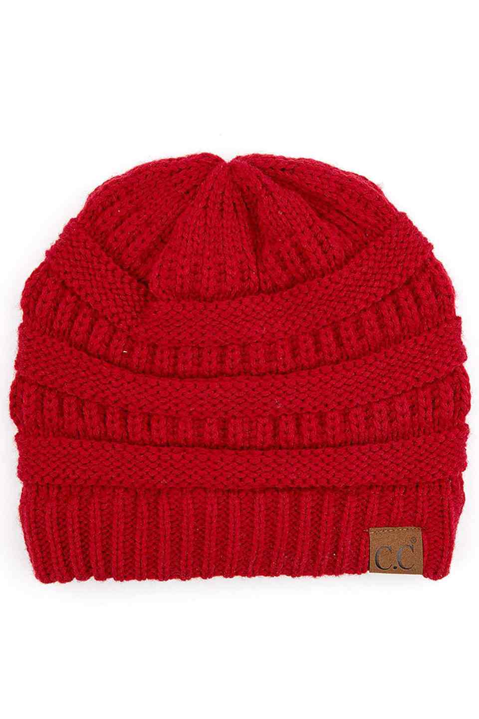 NewRed  C.C Ribbed Knit Solid Color Beanie offers a timeless design with durable ribbed knitting, ensuring a snug and comfortable fit. Crafted for warmth and versatility, this beanie is perfect for everyday wear, providing reliable protection against cold weather while maintaining a sleek, minimalist style that complements any outfit. Its solid color adds understated appeal, making it an essential accessory for both casual and outdoor use. 